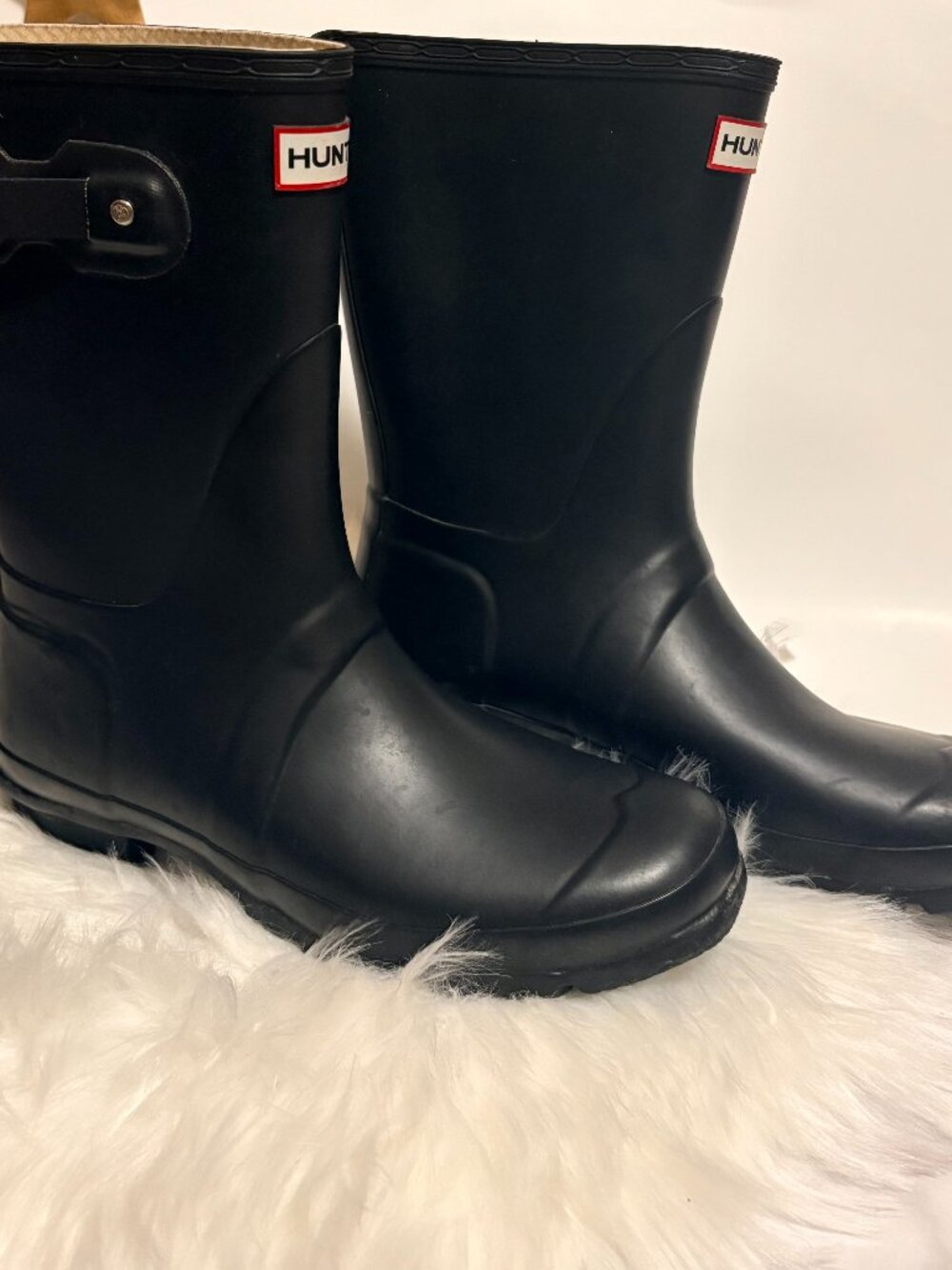 Hunter Original Tall Black Rain Boots Women's Rubber Wellington Boots Size 10